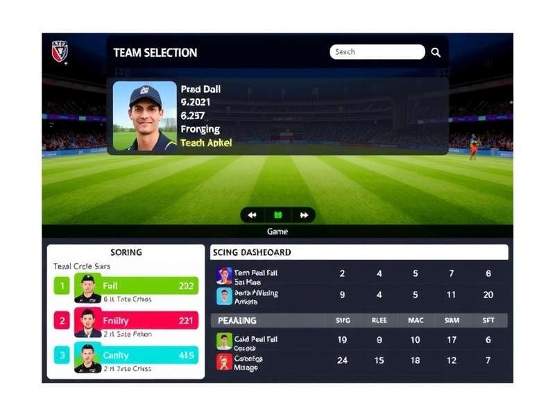 Real11 Cricket Stars Team Selection Screen